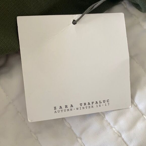 Zara jersey body con midi dress sz M green NWT - Picture 7 of 9